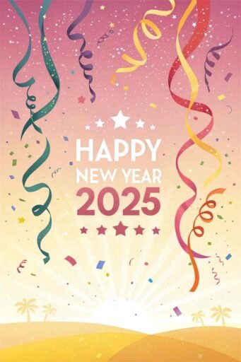 Enjoy this playful "happy new year 2025 image for free," filled with festive vibes.