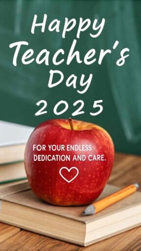 A classic teacher appreciation visual perfect for creating stunning happy teacher's day 2025 images for educators.