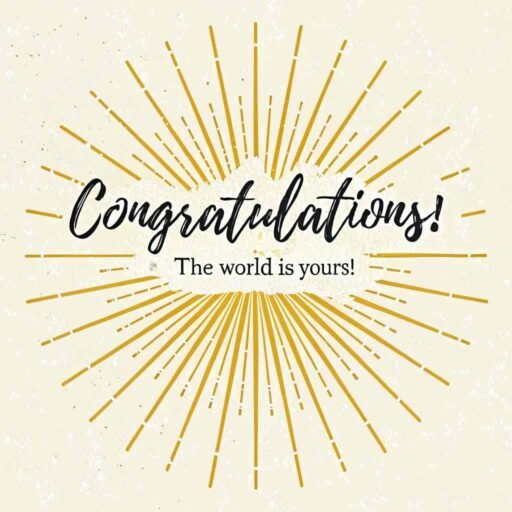 A vibrant and uplifting design to capture the energy of success, ideal for congratulations images for success.