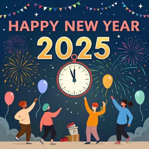 A celebratory countdown image showing "happy new year funny pic."