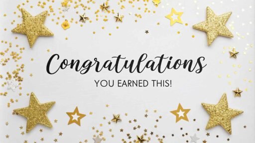 A stunning golden stars-themed image with the text congratulations images for success, perfect for celebrating someone’s achievement with style and elegance.