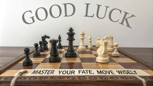 A thought-provoking good luck image for exams, encouraging students to plan wisely and take control of their future.