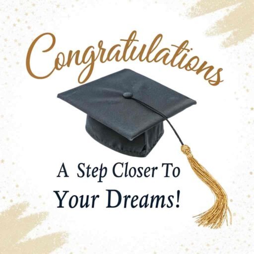 Celebrate academic success with this elegant graduation design for congratulations images for success.