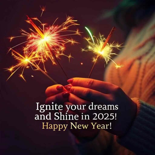A dazzling "happy new year 2025 hd image with quote" capturing the spirit of celebration.
