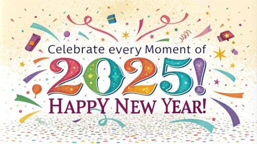 Exciting and vibrant "happy new year 2025 hd image with quote" spreading celebration vibes.
