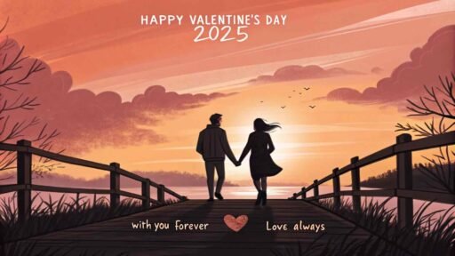 A romantic scene for the "happy valentine's day 2025 images," highlighting the bond of love.