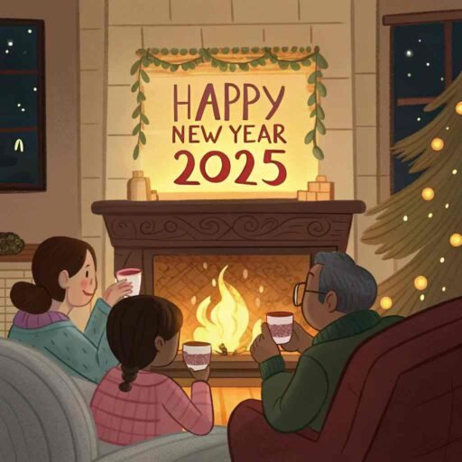 A warm, intimate celebration showing "happy new year funny pic."