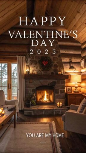A comforting and romantic image ideal for "happy valentine's day 2025 images" to express love and warmth.
