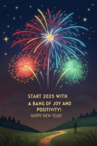 Celebrate big with this exciting "happy new year 2025 hd image with quote."