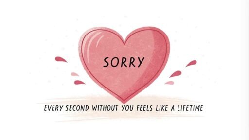 A touching "gf sorry image" showing how much her absence weighs on your heart.