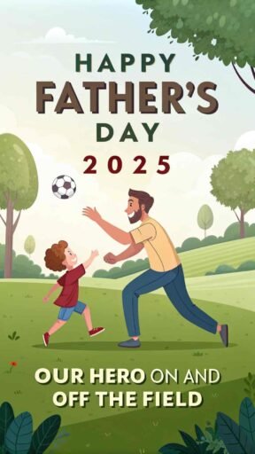 Perfect for sporty dads, this is a must-see among "happy father's day 2025 images."