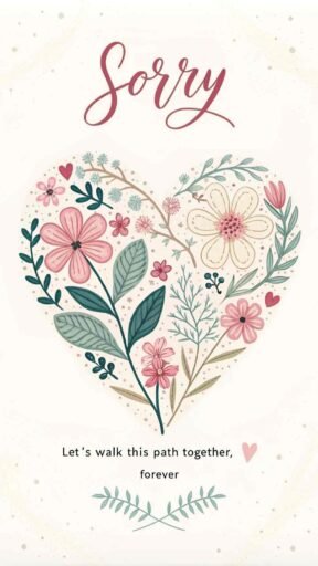 A loving "gf sorry image" focusing on companionship, partnership, and shared healing.