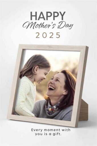 This heartwarming image captures the joy of motherly love. Great for Happy Mother’s Day 2025 images​.