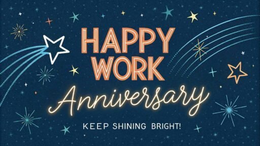 Brighten up the occasion with happy anniversary images work featuring starry themes of success.