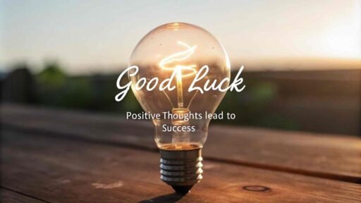 A bright and positive good luck image for exams, reminding students that positivity is key to overcoming challenges and achieving success.