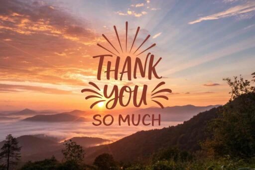 A radiant thank you so much image with golden tones, symbolizing warmth and appreciation.