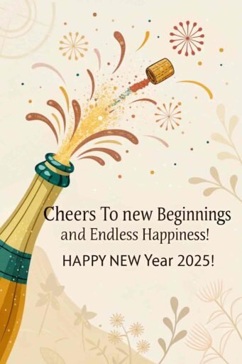 A festive "happy new year 2025 hd image with quote" to toast the start of the year.