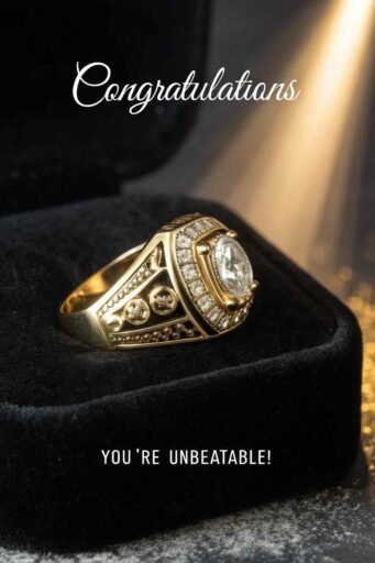 A bold and striking image for recognizing champions in your congratulations images for success.