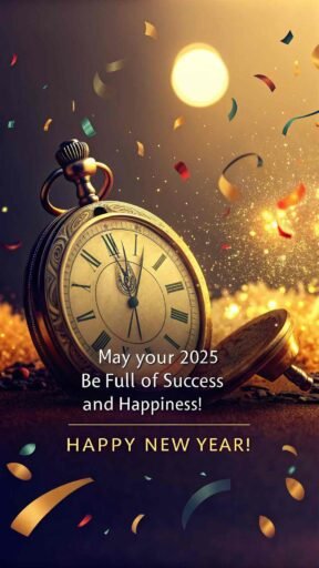 Celebrate with this "happy new year 2025 hd image with quote" showcasing the joy of midnight celebrations.