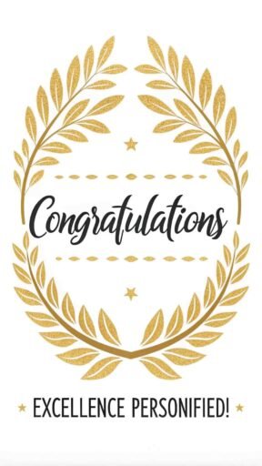 Celebrate traditional accomplishments with this timeless laurel wreath design for congratulations images for success.
