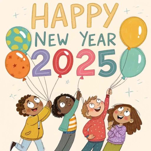 A cheerful, festive image showing "happy new year funny pic."