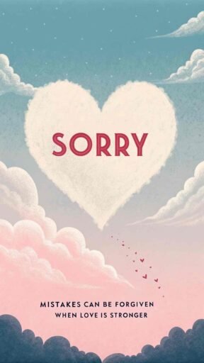 A hopeful "gf sorry image" showing that love and forgiveness can heal all wounds
