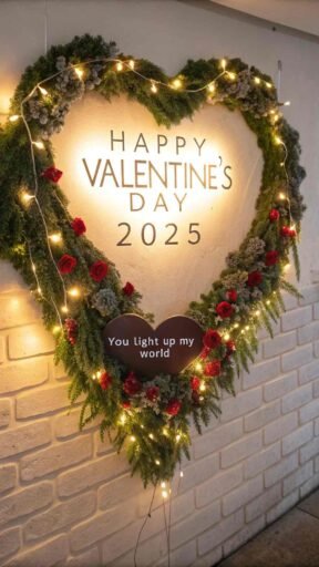 A warm and glowing image, perfect for "happy valentine's day 2025 images," celebrating love and light.
