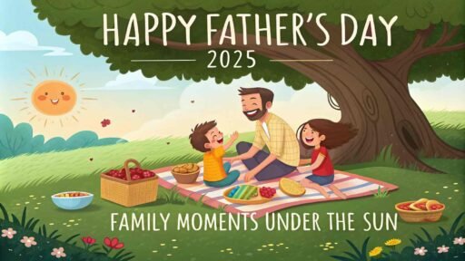 A cheerful outdoor theme for "happy father's day 2025 images."