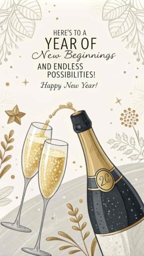 Celebrate with a "happy new year 2025 hd image with quote" featuring a toast to happiness and success.