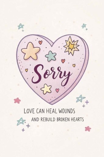 A sweet "gf sorry image" showing optimism, hope, and the healing power of love.