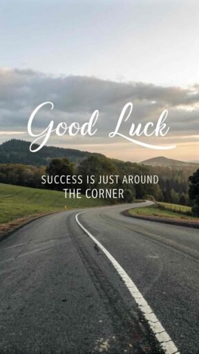 This inspiring good luck image for exams motivates students to stay on track and trust the journey toward success.