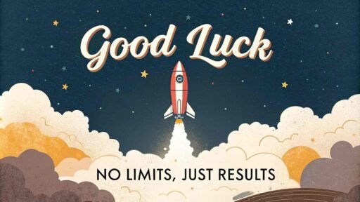 A dynamic good luck image for exams that inspires students to aim high and work hard to achieve outstanding results.