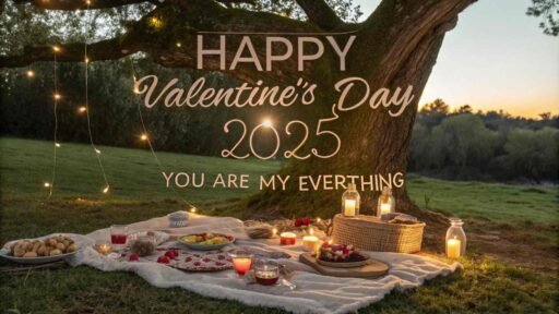 A lovely outdoor setting for the "happy valentine's day 2025 images," ideal for sending heartfelt Valentine’s greetings.