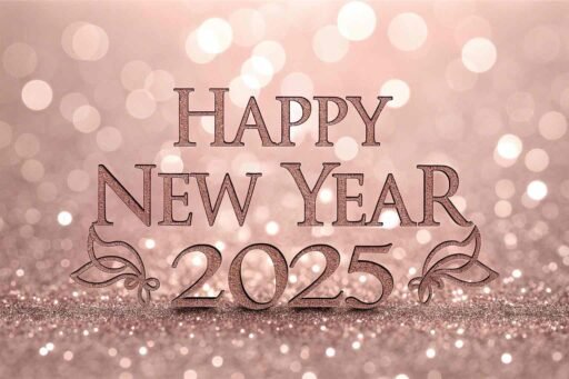 Add charm to your greetings with this "happy new year 2025 image for free," featuring a trendy rose gold theme.