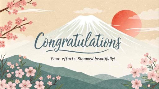 A nature-inspired design to celebrate someone’s accomplishment with congratulations images for success.