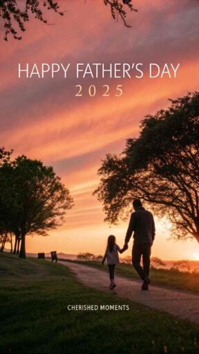 This serene image captures love and gratitude, perfect for "happy father's day 2025 images" searches.