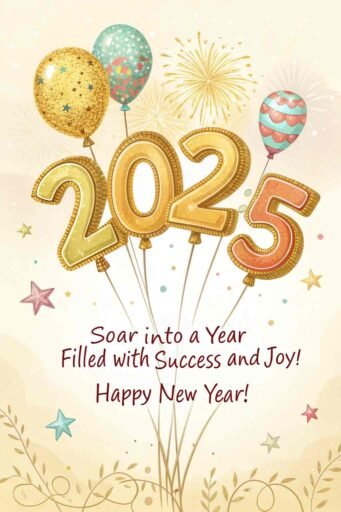 A vibrant "happy new year 2025 hd image with quote" for a cheerful start.