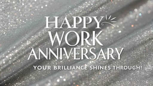 Sleek and professional happy anniversary images work to celebrate shining moments.