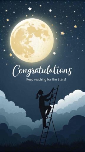 Inspire dreamers with this motivational design, suitable for congratulations images for success.