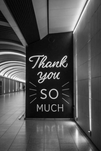A timeless thank you so much image with a black-and-white design for simple and impactful gratitude.
