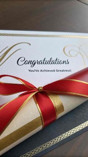 A ribbon-themed design to convey pride and honor, perfect for congratulations images for success.