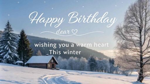 Make their day as magical as the season with images of happy birthday dear friend, set in a beautiful snowy backdrop.