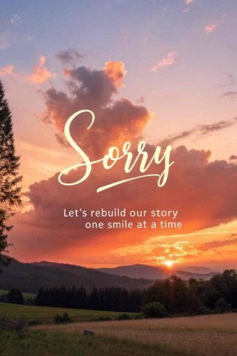 hopeful "gf sorry image" symbolizing the journey to new beginnings and shared happiness.
