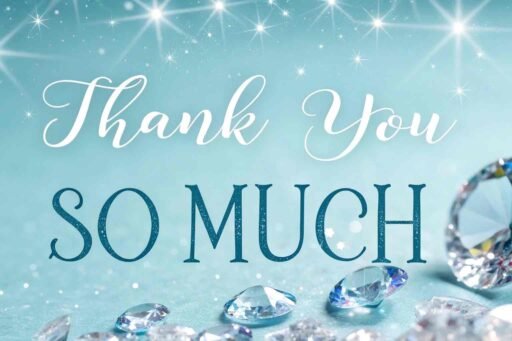 A dazzling thank you so much image with a crystal-inspired design to express clarity and appreciation.