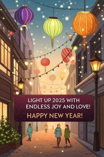 A celebratory "happy new year 2025 hd image with quote" showcasing festive vibes.