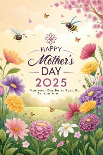 A colorful garden scene to symbolize a mother's love. A lovely choice for Happy Mother’s Day 2025 images​.