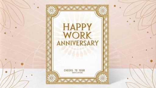 Celebrate a milestone with this elegant design, perfect for happy anniversary images work with shimmering gold accents.