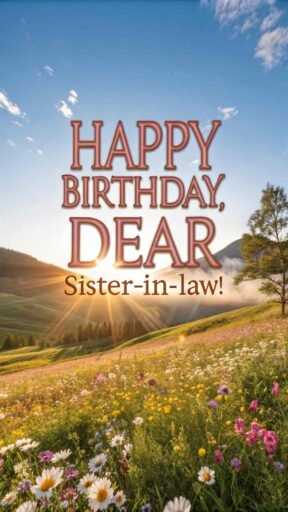 Brighten her day with happy birthday images sister in law filled with radiance and beauty.