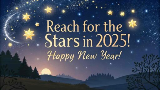 A "happy new year 2025 hd image with quote" radiating hope and aspirations.