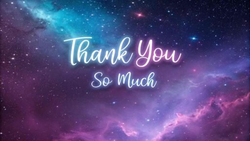 Explore gratitude with this stunning galaxy-themed thank you so much image, perfect for unique thank-you cards.